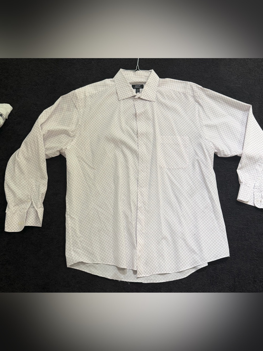 Alfani Men's Light Pink Geometric Dress Shirt